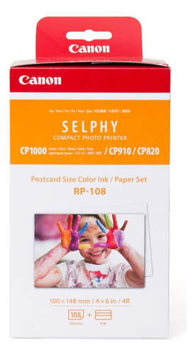 Kit Canon Tinta Rp 108 Papel Fotográfico Selphy Cp 1000 Seri