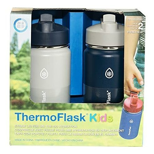 Thermoflask Botella De Paja De Acero Inoxidable Para Niños,