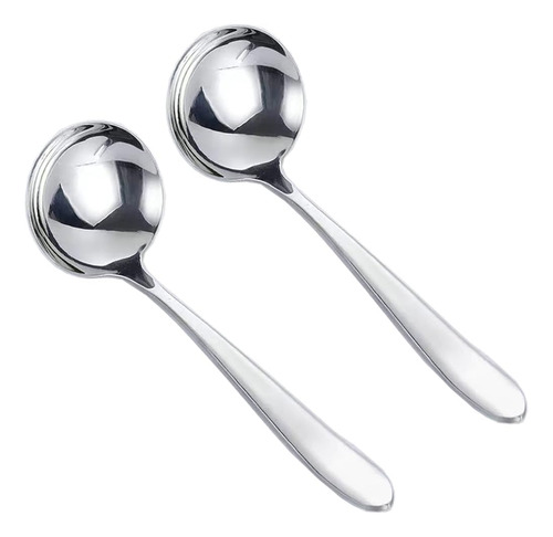 Cucharones Pequeños De Sopa 7.6 Acero Inoxidable Plateados