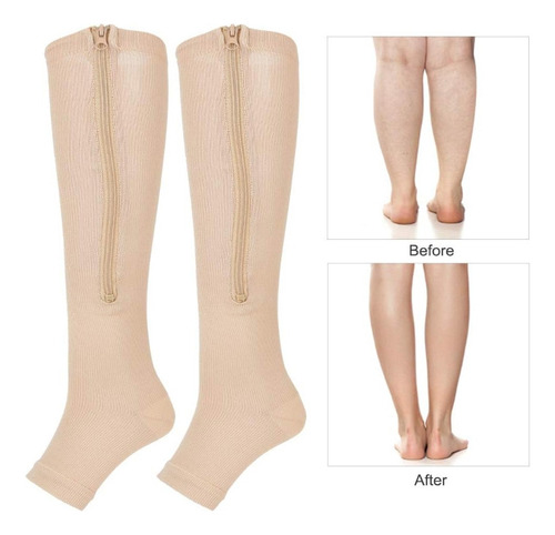 Calcetines Elásticos Con Cremallera Para Prevenir Venas Y Va