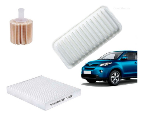 Kit Filtros Aceite/aire/polen Toyota Urban Cruiser 1.3 10/16