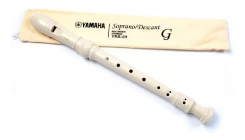 Imagen 4 de 5 de Flauta Dulce Yamaha Yrs23 Escolar Soprano Escuela Colegio Color Crema