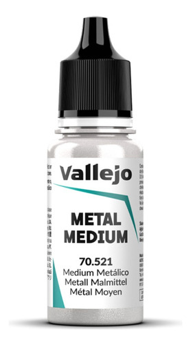 Vallejo 70521 Metal Medium Metálico Al Agua  La Plata