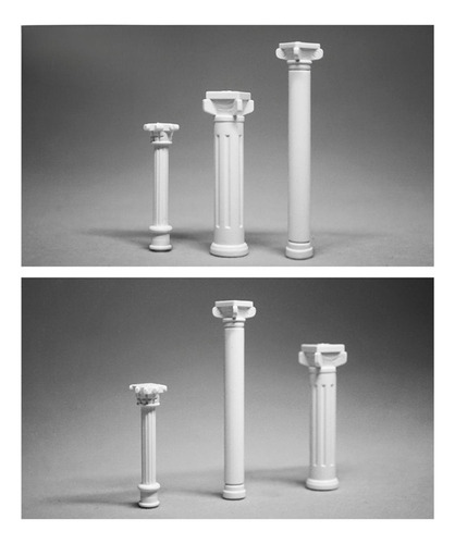 6x Mini Columnas Modelo Estatuas Griegas Clásicas 3,5 Cm