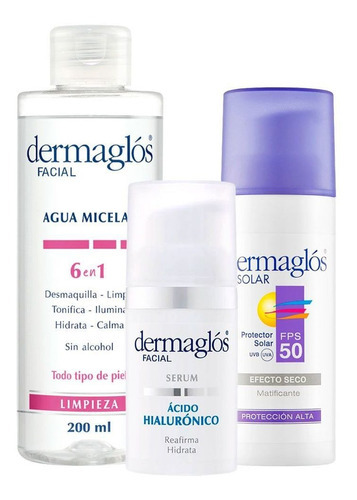 Dermaglós Combo Cuidado Facial Básico De Verano Momento de aplicación Día/Noche Tipo de piel Seca