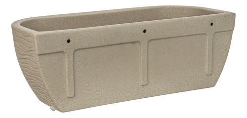 Maceta Floridis Pared Plástico 46 × 17cm Recoleccion Agua Simil Piedra Color Beige