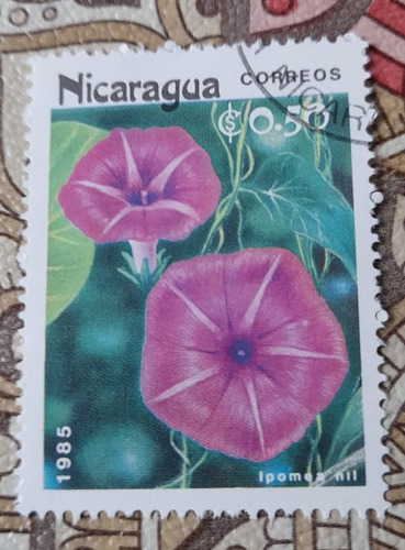Sello Postal - Nicaragua - Flores 1986