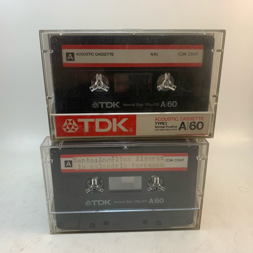 Cassettes Tdk A60 Negros Antiguo Virgen Usados X 11 Unidades