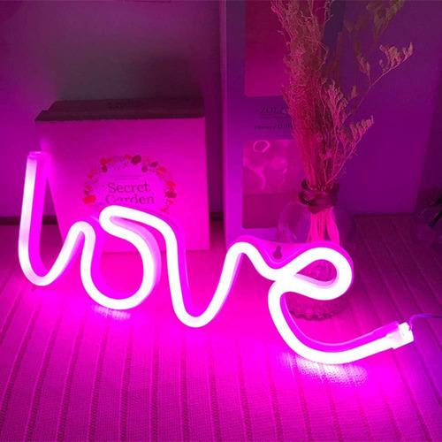~? Neon Love Signs Light Led Love Art Dorm Decor Sign-wall D