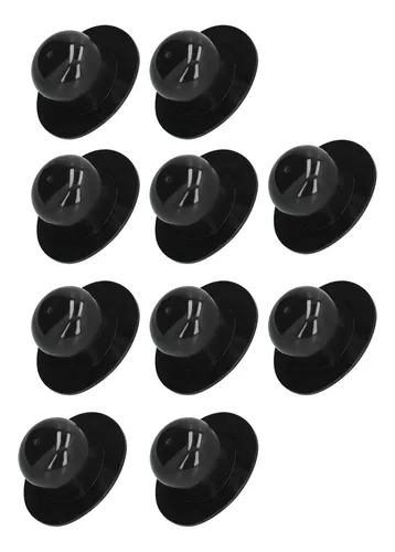 Tapones De Silicona En Forma De T QUARKZMAN, Alta Temperatura - 10 Piezas, Diámetro 6mm, Para Revestimiento, Galvanoplastia, Negro