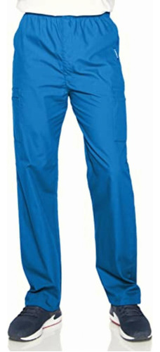Landau Men's Cargo Scrub Pant, Royal Blue, X-large