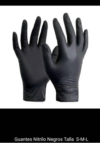 Guantes De Nitrilo Color Negro (bulto X 10 Cajitas X 100 Xl.