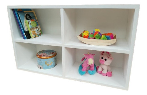 Mueble Montessori,madera, Blanco, Cubos