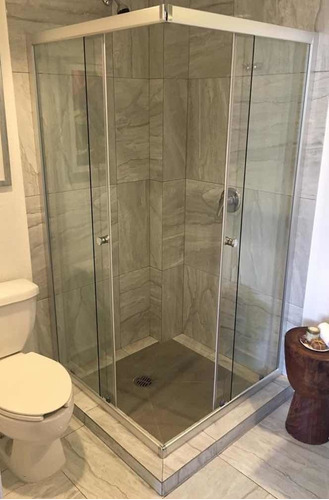 Cancel De Baño En Cristal Templado 90x90 Escuadra | Mercado Libre