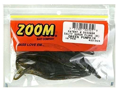 Pack De 10 Cebos Zoom Bait Salty Super Fluke