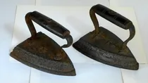 Comprar Planchas De Fundición De Hierro Antiguas X 2 Números 6 Y 7