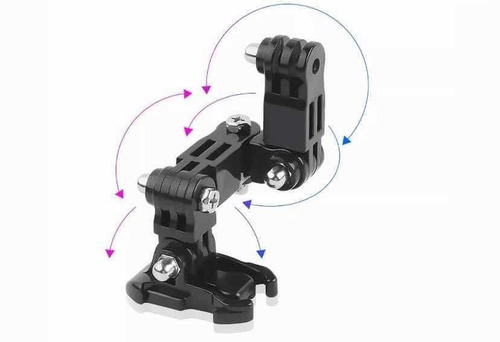 Imagen 2 de 3 de Brazo Lateral Para Gopro Casco Incluye Base Curva