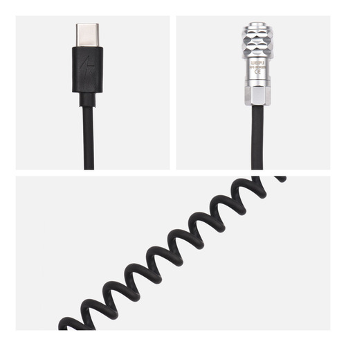 Imagem 3 de 6 de Cabo De Alimentação Usb C Andoer Blackmagic Pocket Bmpcc
