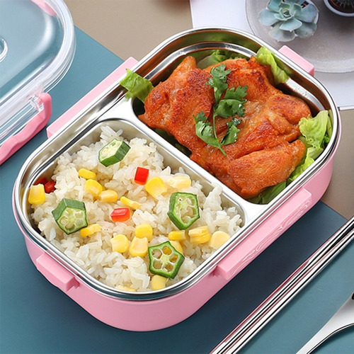 / Caja De Bento Del Almuerzo Del Acero Inoxidable, Comida