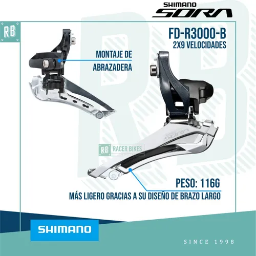 Descarrilador bicicleta de ruta sale