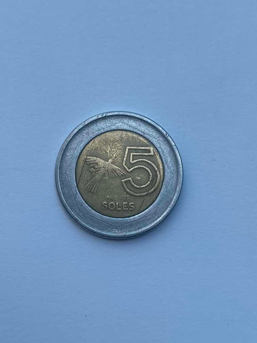 Moneda Bimetálica De 5 Soles Del Año 2001
