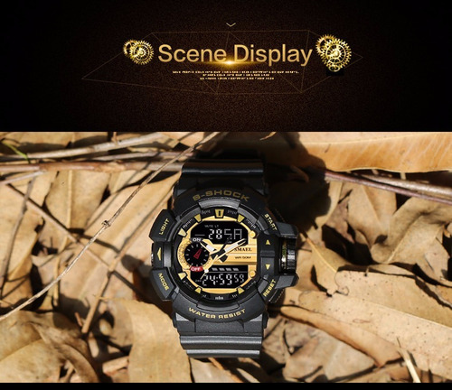 Smael 2017 Dual Display Led Relogio Masculino Á Prova Dágua