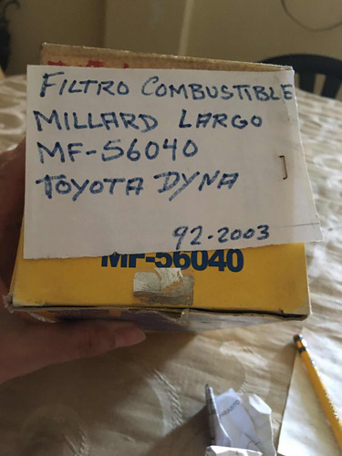Filtro De Gasolina Mf-56040 Marca Millard Toyota Dyna