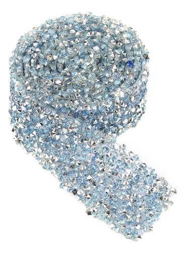 Rollo De Malla, 1 Yarda, 30 Mm, Cinta De Diamantes De Imitac