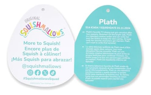 Squishmallows Original 14 Pulgadas Plath Green Y Orange Love