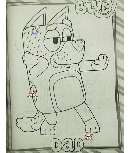 10 Libros Colorear Bluey + 10 Cajitas De Colores (12)