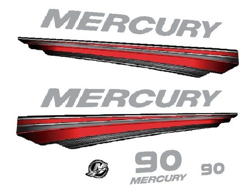 Calcos Outboars Mercury 90 Hp 2015-2017 2t Grafica M 16 