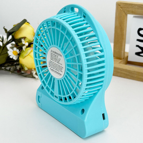 Ventilador De Escritorio Portátil Recargable Con Luz Led
