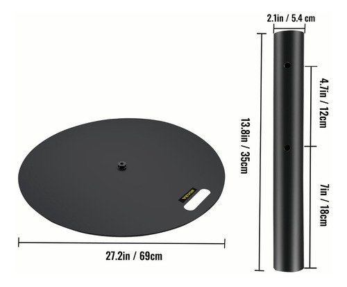 Vevor Base Para Sombrilla Paraguas Con 2 Soportes Apto 18kg
