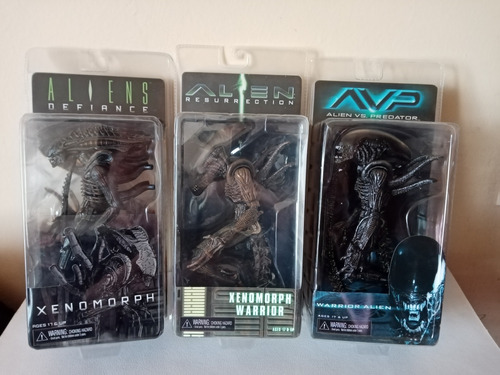 Lote De 3 Figuras Alien Avp Sellados Xenomorfo Neca Original