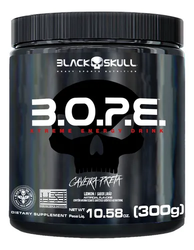Pré Treino B.O.P.E. Sabor Limão Pote de 300g Black Skull