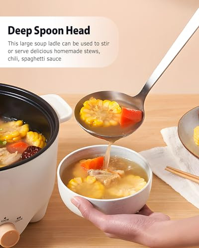 Cucharas Para Servir Y Cucharón Para Sopa De Acero Inoxidabl
