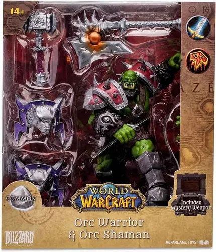 Mcfarlane Wow World Of Warcraft Orc Warrior & Orc Shaman
