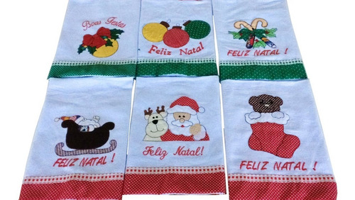 Pano De Prato Natal Patchwork - 20 Unidades | Frete grátis Pano De Prato Natal Patchwork - 20 Unidades | Frete grátis