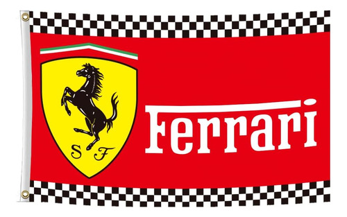 Bandera De Cartel De Ferrari, Pancarta De Carreras Roja, 3x5