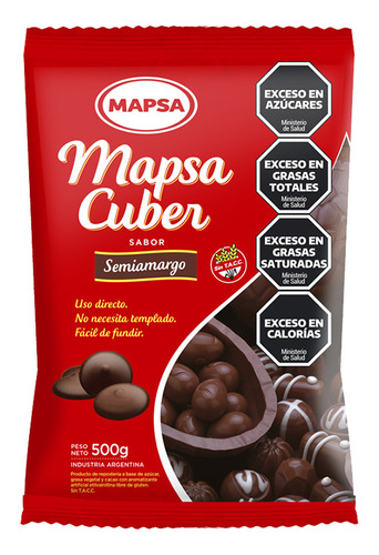 Chocolate Mapsacuber X 500grs. Mapsa Repostería Sin T.a.c.c.