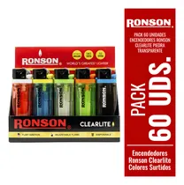 Comprar Pack Encendedores Caja Clearlite Transparente Multicolor 60 Unidades