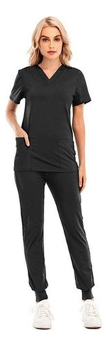 A Conjunto De Uniforme De Enfermería Unisexrosa /negro