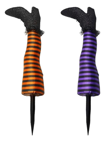 Fweaad 2 Piernas De De Halloween Con Decoración De Zapatos De