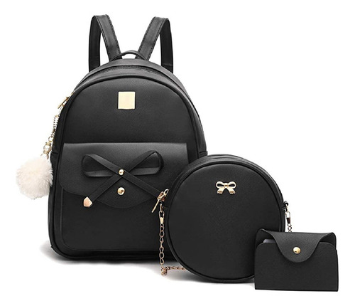 Mochila Pequena Feminina Carteira Barata Bolsa Resistente Desenho do tecido Liso