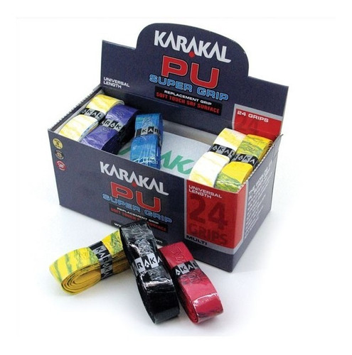 Cushion Grip Karakal Pu Super Grip Multi Cores Caixa 24 Pçs