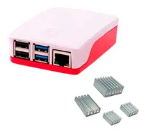 Comprar Case Oficial Para Raspberry Pi4 Pi 4 + Dissipadores De Calor