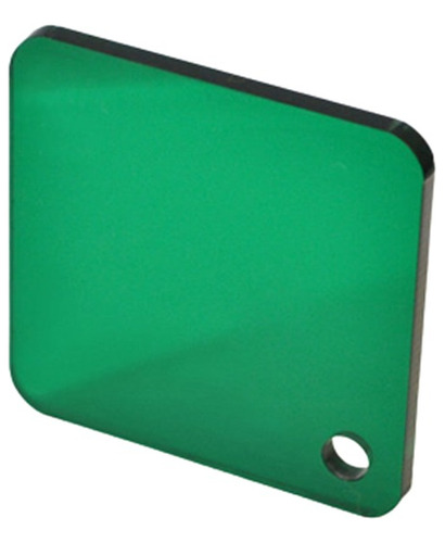Placa De Acrílico Verde 100% Puro 50x50cm 5mm Transparente