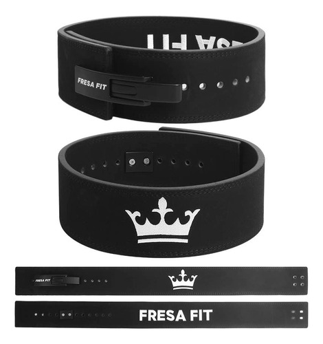 Faja Cinto Cinturón Gym Powerlift Fresafit Corona Negro