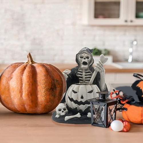 Estatuas De Calaveras De Halloween, Decoración De Escritorio