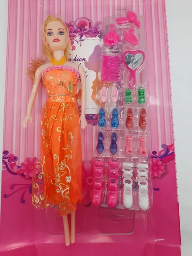 Muñeca Con Vestidos Accesorios Juguete Niñas
